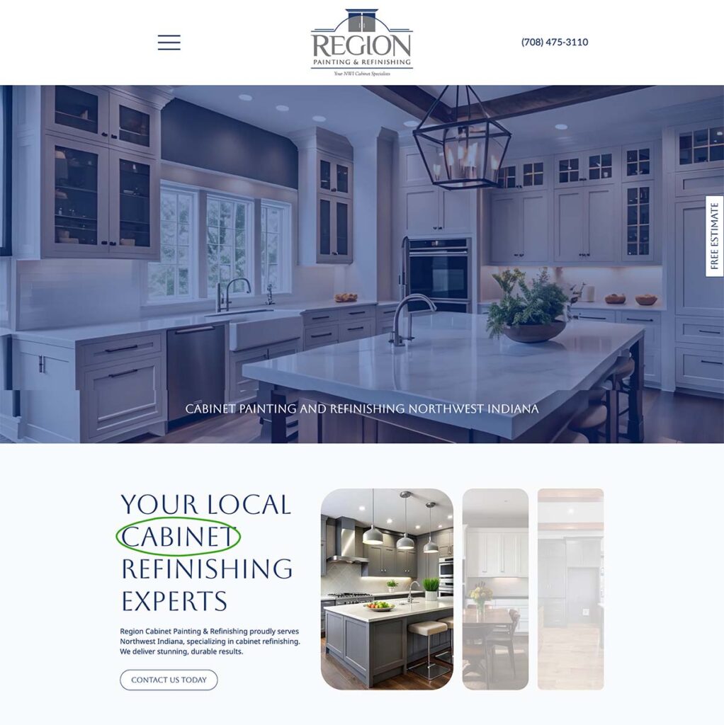 Region Painting Website Design