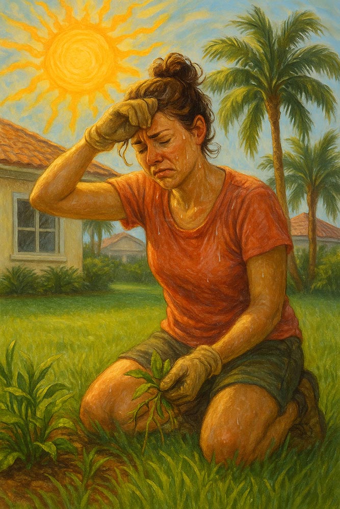 Frustrated with yard work